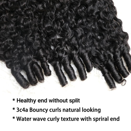 Burmese Curly Bundles Virgin Brazilian Hair #1B Natural Black